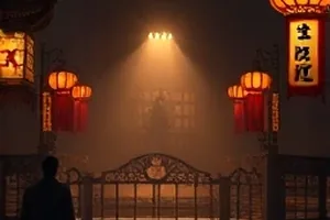 《霜落之地》极夜小镇街灯的封面构图